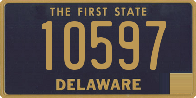 DE license plate 10597