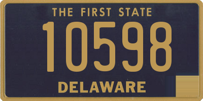 DE license plate 10598