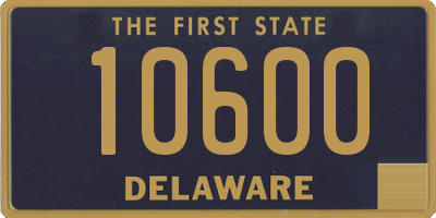 DE license plate 10600