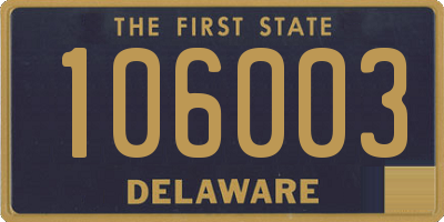 DE license plate 106003