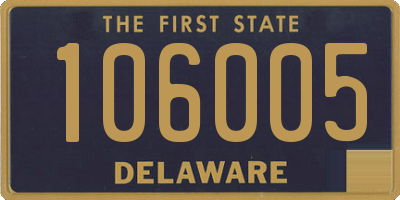 DE license plate 106005