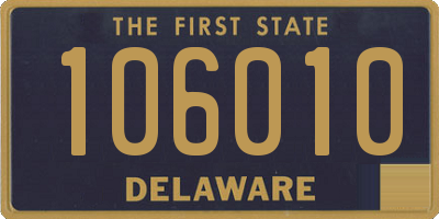 DE license plate 106010