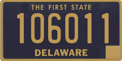 DE license plate 106011