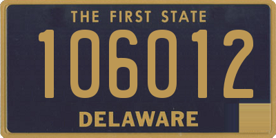 DE license plate 106012