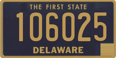 DE license plate 106025