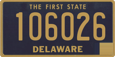 DE license plate 106026