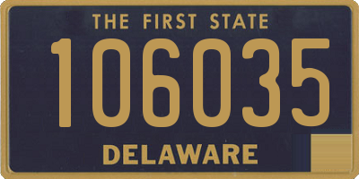 DE license plate 106035