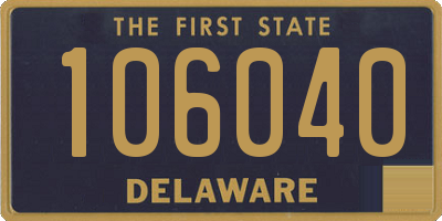 DE license plate 106040