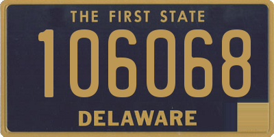 DE license plate 106068