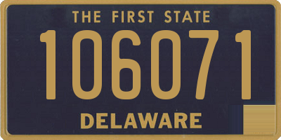 DE license plate 106071