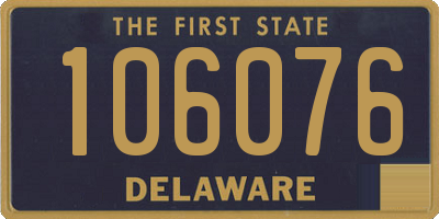 DE license plate 106076