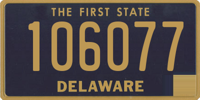 DE license plate 106077