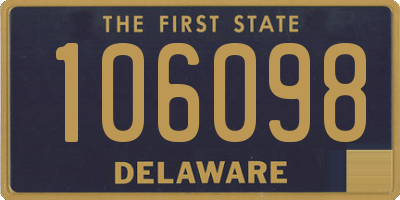 DE license plate 106098