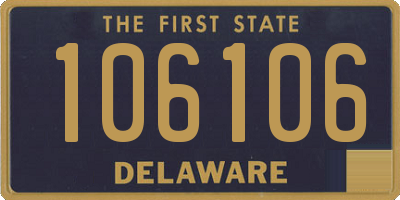 DE license plate 106106