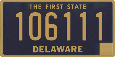 DE license plate 106111