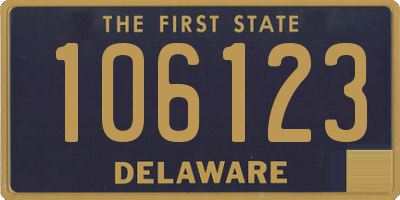 DE license plate 106123