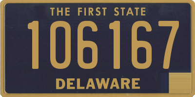 DE license plate 106167