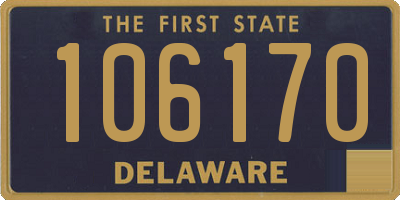 DE license plate 106170