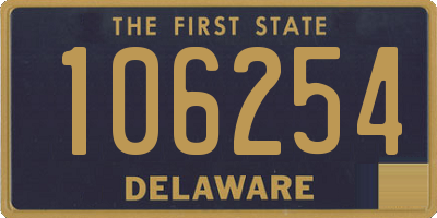 DE license plate 106254