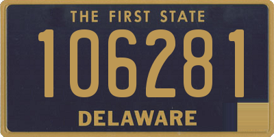 DE license plate 106281