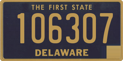 DE license plate 106307