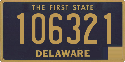 DE license plate 106321