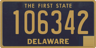 DE license plate 106342