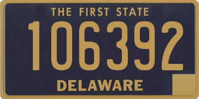 DE license plate 106392