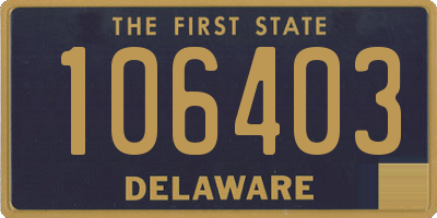 DE license plate 106403