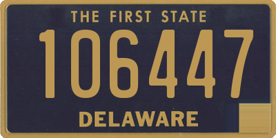 DE license plate 106447