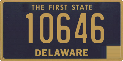 DE license plate 10646