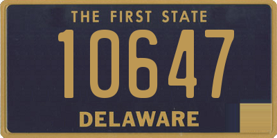 DE license plate 10647