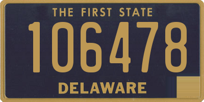 DE license plate 106478