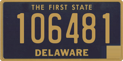 DE license plate 106481