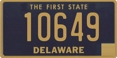 DE license plate 10649