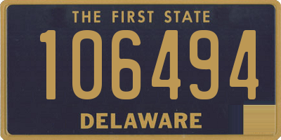 DE license plate 106494