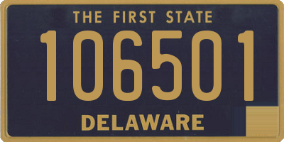 DE license plate 106501