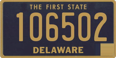 DE license plate 106502