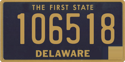 DE license plate 106518