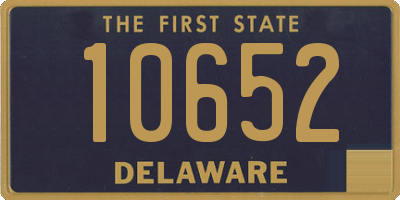 DE license plate 10652