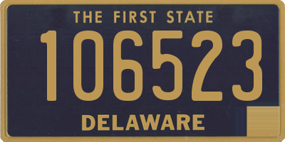 DE license plate 106523