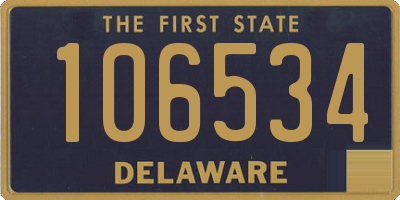 DE license plate 106534