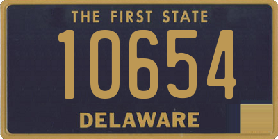 DE license plate 10654