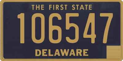 DE license plate 106547