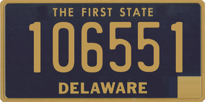 DE license plate 106551