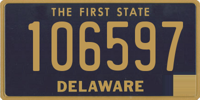 DE license plate 106597