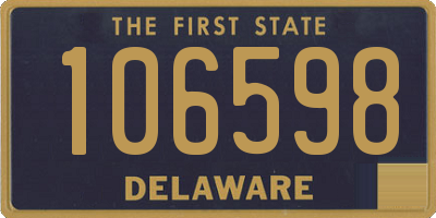 DE license plate 106598