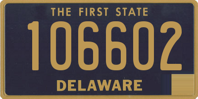 DE license plate 106602