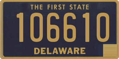 DE license plate 106610