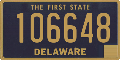 DE license plate 106648